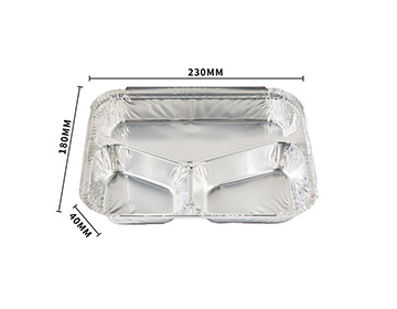 3 compartment foil containers