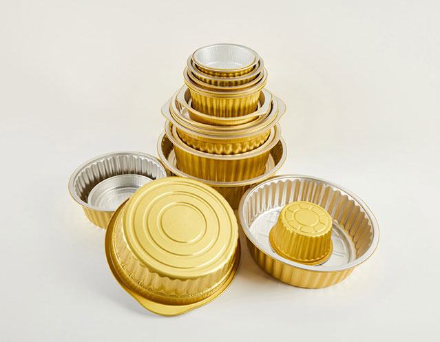 Round Gold Aluminum Foil Pans
