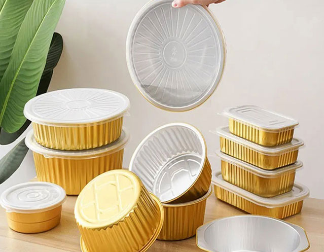 Round Gold Aluminum Foil Pans