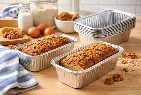 aluminum foil loaf pan for baking bread